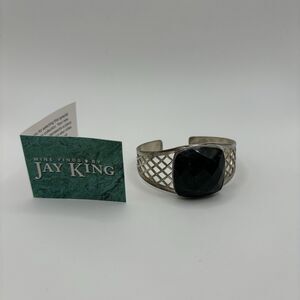 DTR Jay King Black Onyx Sterling Silver Cuff Bracelet